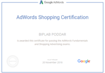 adwords shopping certification